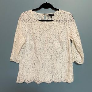 The Limited White lace top